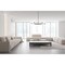 Z-Lite Leila Chandelier, 6-Light, 63 In.W x 10.75 In.H, Matte Black/White Linen 744-63R-MB - alternate 5